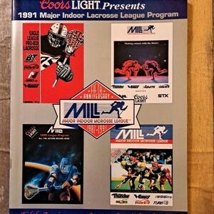 Anniversary 91' Lacrosse Baltimore Thunder Washington Jersey Saints Program Bb34